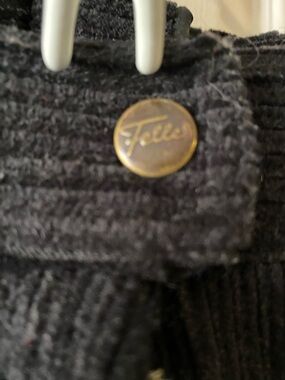 Rib Knit Wide-Leg Pants in Black